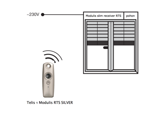 Telis 1 Modulis RTS SILVER - eshop - www.OvladaniRolet.cz, www.OvladaniZaluzii.cz, www.OvladaniMarkyz.cz 